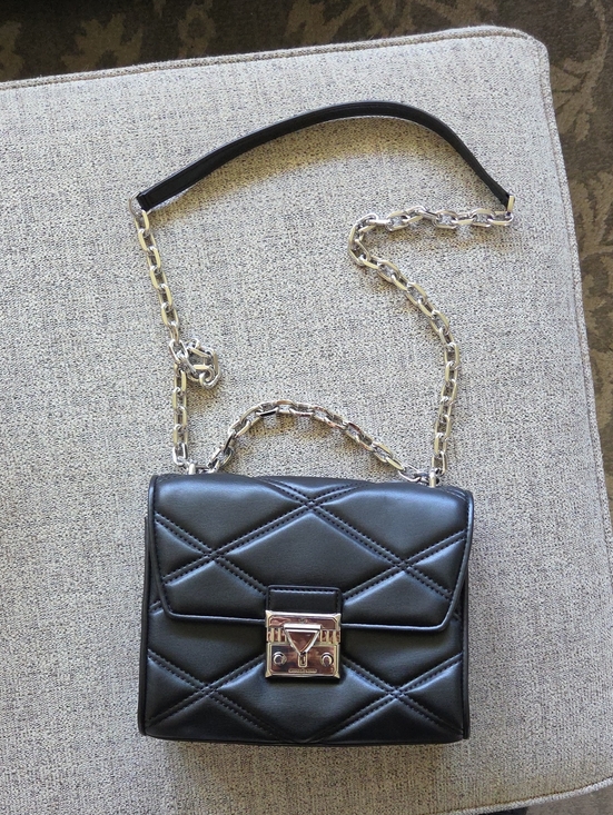 Handbags - Black Quilted Chain-Handle Shoulder Bag - Designer Style  Michael Kors